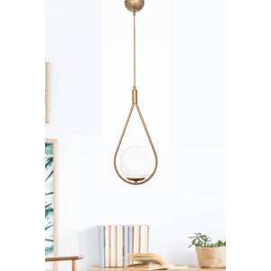 Fer Avize  Deco Özel Tasarım Spor Modern Glop Camlı Oval Eskitme Tekli Avize