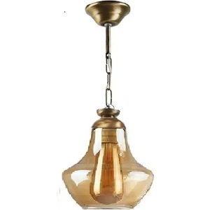 Fer Avize  Süs Aski Rusti̇k Retro Bal Camlı Eski̇tme Tekli̇ Avi̇ze