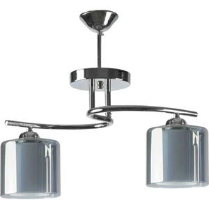 Fer Avize  Fuji̇ Modern Krom Füme Çi̇ft Camli 2’li̇ Avi̇ze