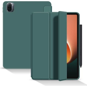 Cilt Mat Tablet Kılıf Xiaomi Pad 5 / Pad 5 Pro Koyu Yeşil (Yurt Dışından)