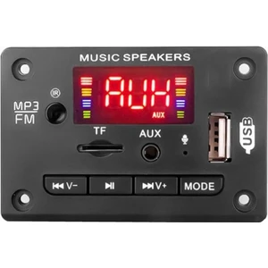 5 V Araba Ses Bluetooth Mp3 Dekoder Kurulu Siyah (Yurt Dışından)