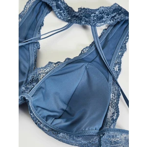 Mavi Kaplı Sırt Detaylı Bralet