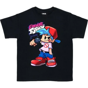 Friday Night Funkin Çocuk Tişört Siyah Unisex