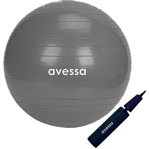 Pilates Topu 55 cm Gri Pompalı