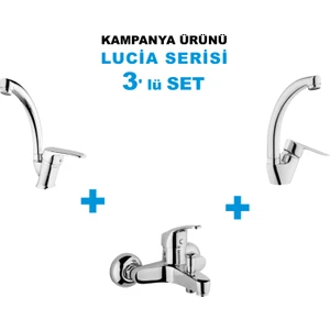Lucia Eviye + Banyo + Lavabo Bataryası (3' Lü Set)