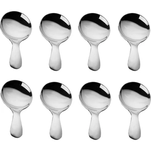 8 Adet Paslanmaz Çelik Yemeği Kaşık Kısa Çocuk Kaşık Mutfak Restoran Kullanımı