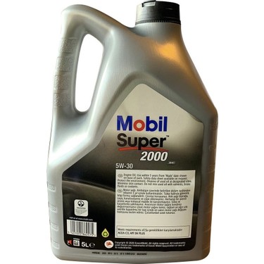 Mobil Süper 2000 XE 5W-30 Motor Yağı 5 Litre ( Üretim Yılı: Fiyatı
