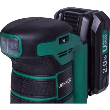Vonroc Eksantrik Zımpara – Vpower 20V - Dahil. 2.0AH Akü ve Fiyatı