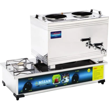 Mizan 25 Lik Doğalgazlı 20 Litre 2 Demlikli Çay Kazanı - Çay