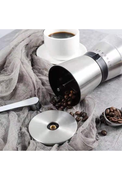 Baosity Manuel Kahve Değirmeni El Değirmeni Ile Ayarlanabilir 8 Ayarı Ile Espresso