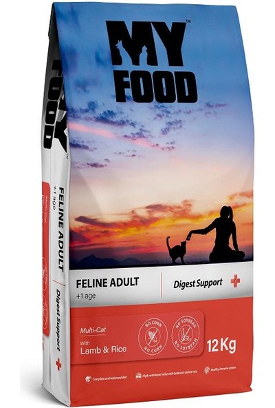 My Food Kuzulu Pirinçli Yetişkin Kedi Maması Digest Support 12 kg