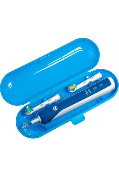 24Sat Oral-B Şarjlı Diş Fırçası Saklama Kabı Diş Fırçası Koruma Kutusu-Mavi