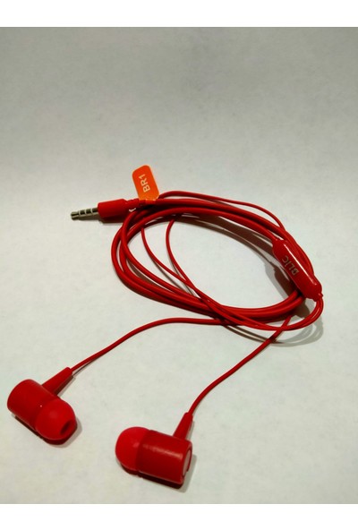 Blic Kulakiçi Mikrofonlu Kumandalı 3,5mm Jack Girişli Kulaklık Kırmızı