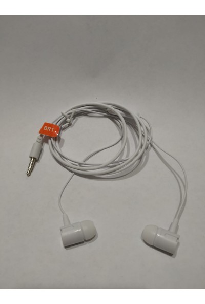Blic Kulakiçi Mikrofonlu Kumandalı 3,5mm Jack Girişli Kulaklık Beyaz