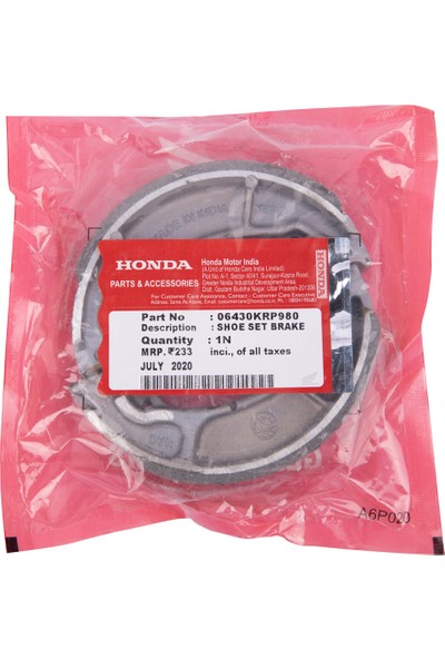 Honda Spacy - Alfa - Activa S- Cbf 150 - Cbe 125 Arka Fren Balatası Orginal