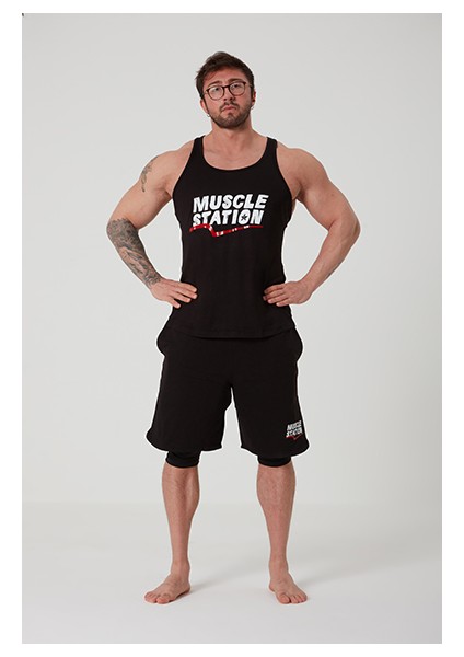 Toughman Tank Workout Siyah Fitness Atlet
