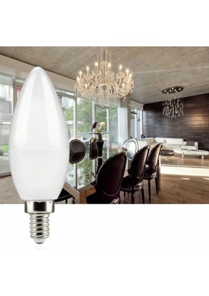 CT-4079 7W Buji LED Ampul 6400K Beyaz E14
