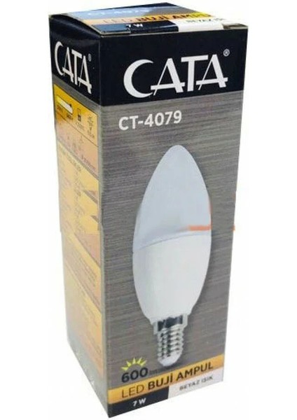 CT-4079 7W Buji LED Ampul 6400K Beyaz E14