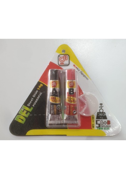 Ikiz Metal Iran Yapıştırıcı 10'lu Paket Çelik, Demir, Fayans, Granit, Taş, Sert Plastik Yapıştırıcı 14 gr