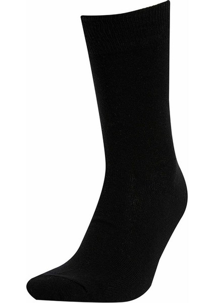 Meguca Socks Unisex Siyah Klasik Pamuklu Soket Çorap 10 Çift