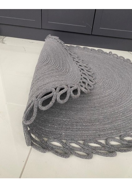Halımax milda Jüt Hasırlı El Örgüsü Kilim Yuvarlak 91