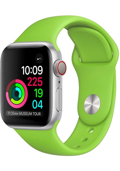 Apple Watch Uyumlu Seri 7 41 mm Kordon Spor Kayışı Yumuşak Silikon