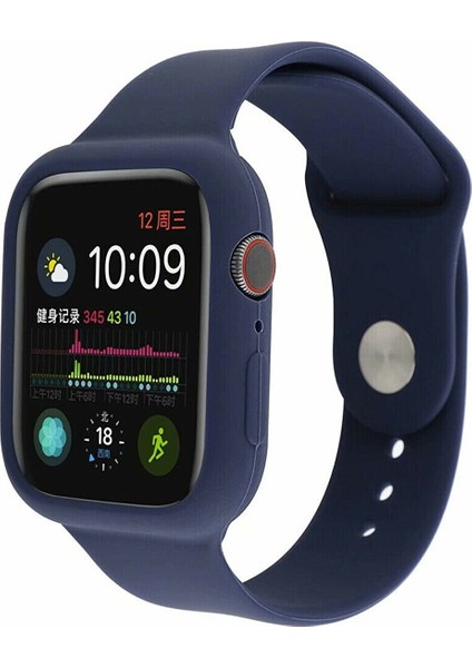 Apple Watch Uyumlu 42 mm Kordon Kayış 360 Komple Çerçeve Korumalı Silikon