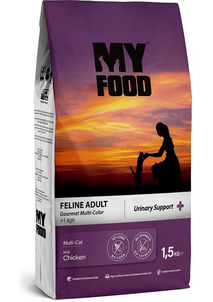 Gurme Tavuklu Multi-Color Kedi Maması Urinary Support 1,5 Kg