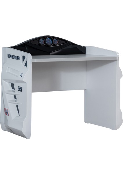 Sports Çocuk Odası Takımı, Beyaz - Merso Arabalı Yatak - Dolap - Masa - Şifonyer - Kitaplık fırsatları