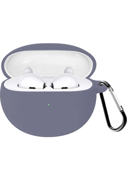 Oppo Enco Air Mat Silikon Kılıf Lavanta Grisi