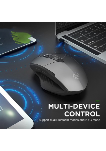 Fare, Renk: Siyah Kablosuz + Bluetooth 4.0 + Bluetooth 5.0 (Yurt Dışından)