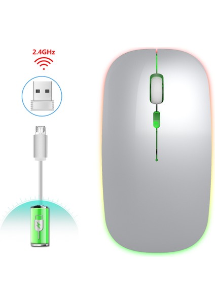 M40 2.4ghz 800,1200,1600 Dpı Kablosuz Fare (Gümüş) (Yurt Dışından)