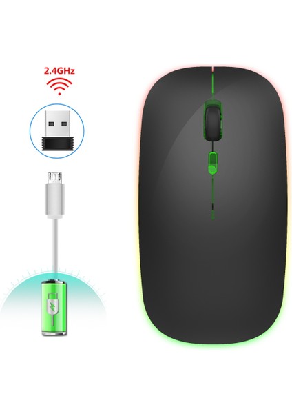 M40 4 Anahtar 2.4g Renkli Kablosuz Sessiz Fare (Siyah) (Yurt Dışından) fırsatları