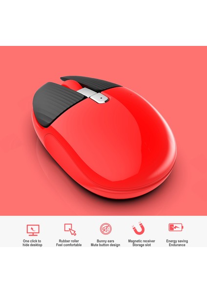 M106 2.4 Ghz 1600 Dpı Tek Modlu Kablosuz Fare USB Şarj Edilebilir (Siyah) (Yurt Dışından)