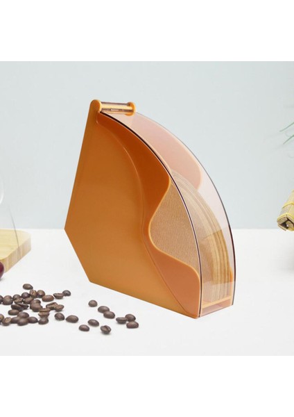 Toz Geçirmez Kahve Filtresi Tutucu Çok Fonksiyonlu Peçeteler Dağıtıcı Raf Turuncu modelleri
