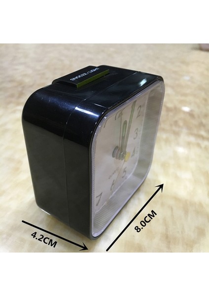 Kare Dilsiz Çalar Saat Mini Başucu Ofis Elektronik Saat (Siyah) (Yurt Dışından) fiyatları