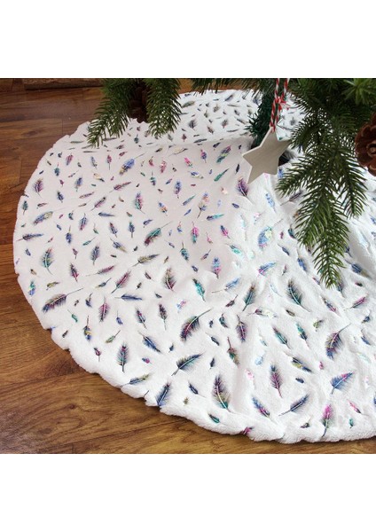 Tüyler Noel Ağacı Etek Kalın Karlı Beyaz Ağaç Mat Dekor Süsleme Renkli 90 cm fiyatları