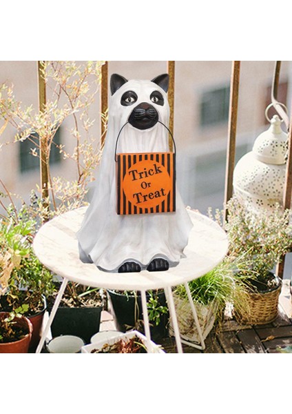 Baosity Kabak Kova Köpek / Figuer Cadılar Bayramı Hile Veya Tedavi Aperatif Kase Ev Dekor Kedi modelleri
