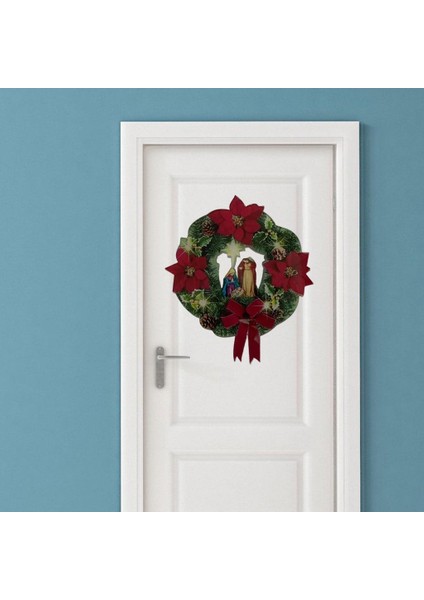 Yapay Noel Çelenk Duvar Süs Açık Güz Dekor Tatil Çelenk Kırmızı modelleri