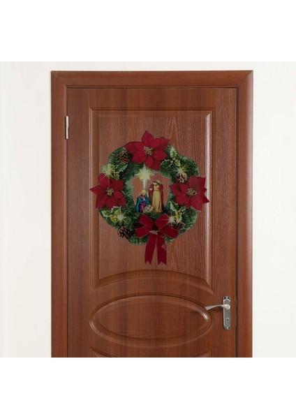 Yapay Noel Çelenk Duvar Süs Açık Güz Dekor Tatil Çelenk Kırmızı indirimleri