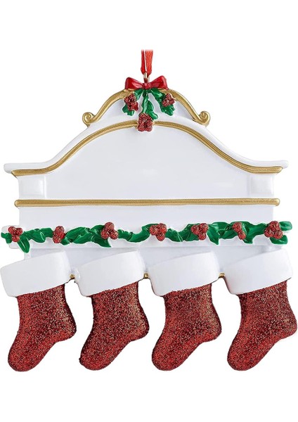 Dekorasyon Kişiselleştirilmiş Çevresel Olarak Reçine Noel Çorap Tatil Için 4 Adet