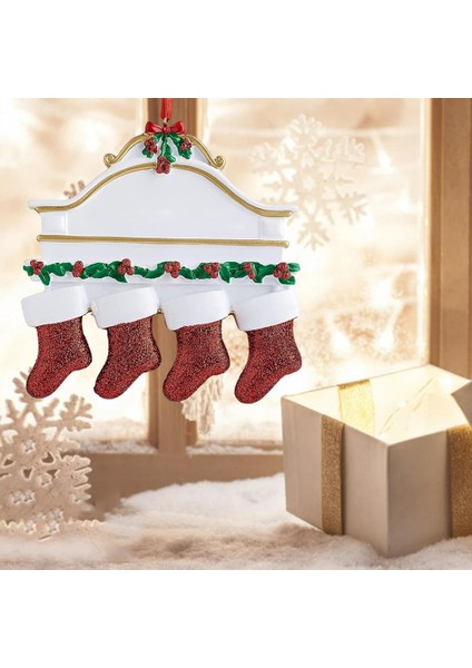 Dekorasyon Kişiselleştirilmiş Çevresel Olarak Reçine Noel Çorap Tatil Için 4 Adet