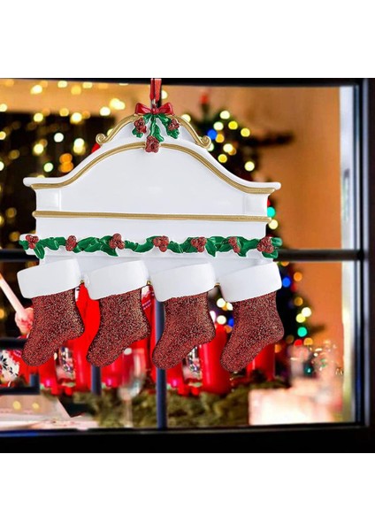 Dekorasyon Kişiselleştirilmiş Çevresel Olarak Reçine Noel Çorap Tatil Için 4 Adet