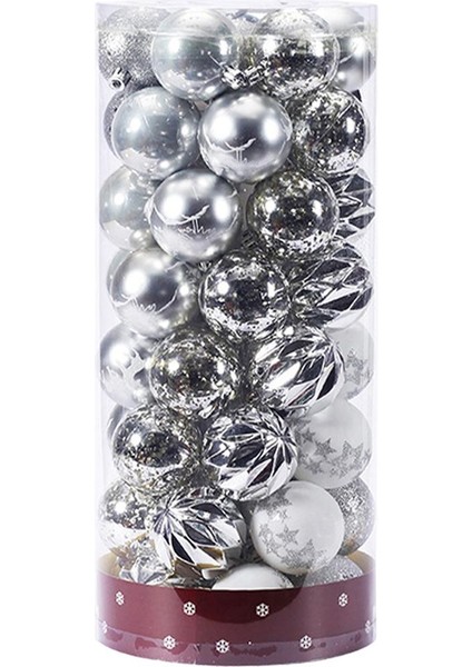 Baosity Paramparça Noel Top Süsler 50 Adet Baubles Şenlikli Dekorasyon Için Kırmızı Yeşil Beyaz(Yurt Dışından)