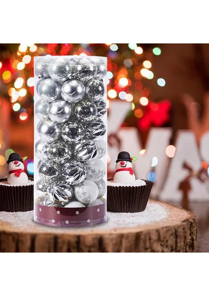 Baosity Paramparça Noel Top Süsler 50 Adet Baubles Şenlikli Dekorasyon Için Kırmızı Yeşil Beyaz(Yurt Dışından)
