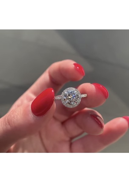 Yuvarlak Kesim Gümüş Tektaş