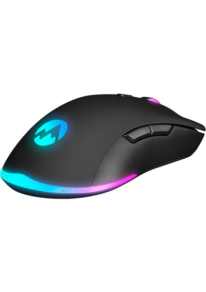 KB-R46 Carısma USB Rainbow Q Oyuncu Klavye + Sgm-L1 Lumos Siyah 6400DPI Rgb Makrolu Oyuncu Mouse