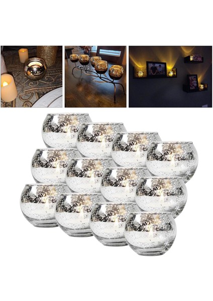 12 Adet Adil Mumluk Centerpiece Kase Tealight Sahipleri Ev Dekorasyon Mavi modelleri