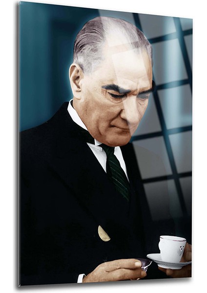 Atatürk 65 Cam Tablo-Atatürk Tablosu