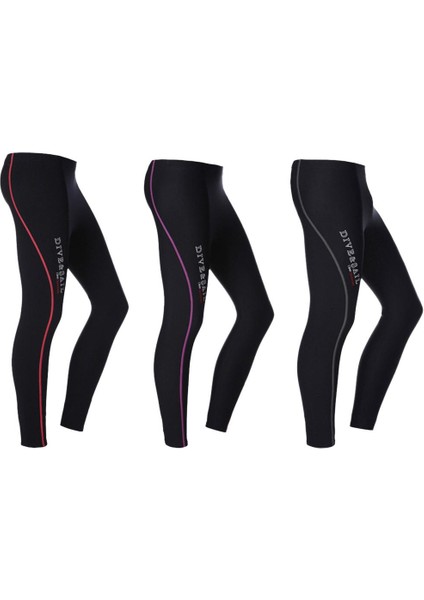 B Baosity 1.5mm Neopren Tüplü Şnorkel Sörf Dalış Pantolon Wetsuit L Mor Lor Için Kadınlar Için